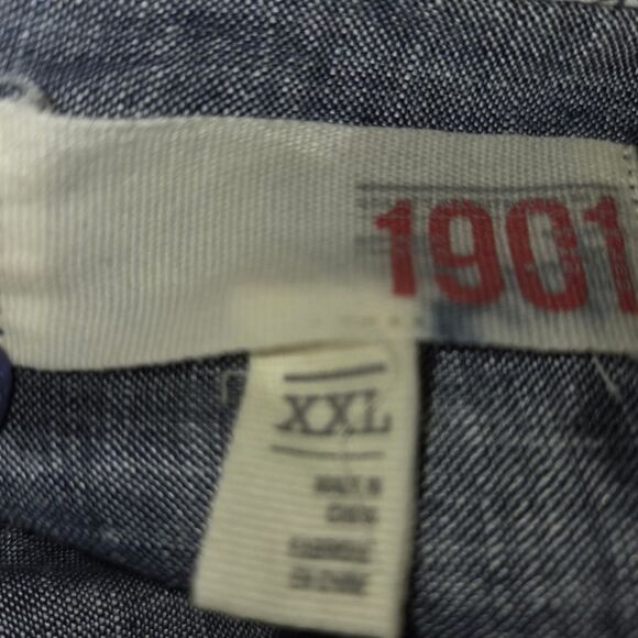 1901 Men's Linen Button Up Shirt Top Size XXL - Picture 5 of 6